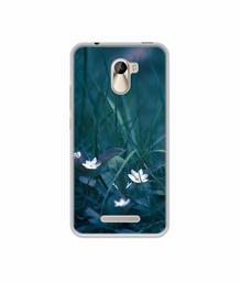 Amazon Brand - Solimo Designer White Flower UV Printed Soft Back Case Mobile Cover for Karbonn Aura Power 4G Plus