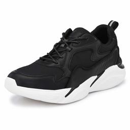 Klepe Men's Black/D,Grey Chunky/Platform Sneakers-6 UK (40 EU) (7 US) (KP91/BLKGRY)