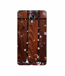 Amazon Brand - Solimo Designer Wood with Snow 3D Printed Hard Back Case Mobile Cover for OnePlus 3 / OnePlus 3T