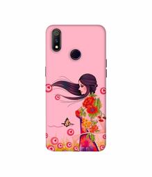 Amazon Brand - Solimo Designer Lady Vector Pattern 3D Printed Hard Back Case Mobile Cover for Realme 3 Pro