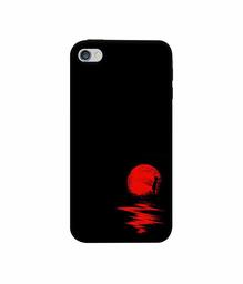 Amazon Brand - Solimo Designer Red Moon 3D Printed Hard Back Case Mobile Cover for Apple iPhone 4 / 4S