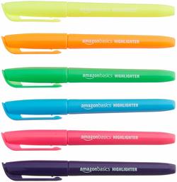 AmazonBasics Mejselspets highlighters - paket med 24