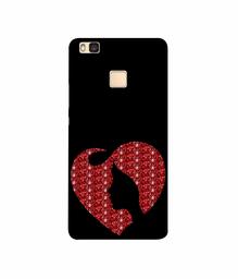 Amazon Brand - Solimo Designer Heart Shape Lady with Glitter 3D Printed Hard Back Case Mobile Cover for Huawei P9 lite