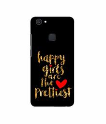 Amazon Brand - Solimo Designer Happy Girls are The Prettiest 3D Printed Hard Back Case Mobile Cover for Vivo V7 Plus