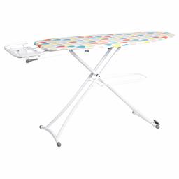 AmazonBasics Large Ironing Board with Storage Compartment and H Shaped Iron Rest, 137 x 46 cm, White