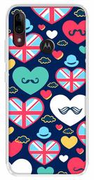 Amazon Brand - Solimo Designer Multicolor Cute Love Blue Design Printed Soft Back Case Mobile Cover for Motorola Moto E6s / Motorola Moto E6 Plus