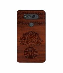 Amazon Brand - Solimo Designer Engraved Patten 3D Printed Hard Back Case Mobile Cover for LG V20