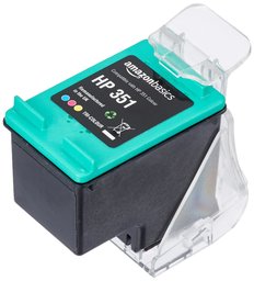 AmazonBasics Remanufactured Ink Cartridge Replacement for HP 351, Tri-Colour