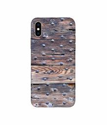 Amazon Brand - Solimo Designer Wooden Blocks Check 3D Printed Hard Back Case Mobile Cover for Apple iPhone Xs Max