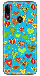 Amazon Brand - Solimo Designer Heart Pattern Design 3D Printed Hard Back Case Mobile Cover for Motorola Moto E6s / Motorola Moto E6 Plus