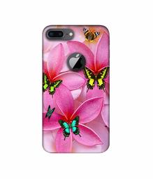 Amazon Brand - Solimo Designer B-Butterflies 3D Printed Hard Back Case Mobile Cover for Apple iPhone 8 Plus (with Logo Cut)