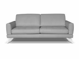 Amazon Brand - Alkove Modena Hand-Crafted Leather Sofa, 3 Seater, 98 x 200 x 82cm, Light Grey