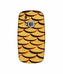 Amazon Brand - Solimo Designer Wooden Semi Circle Texture 3D Printed Hard Back Case Mobile Cover for Nokia 3310