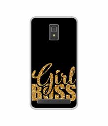 Amazon Brand - Solimo Designer Sparkle Girl Boss UV Printed Soft Back Case Mobile Cover for Lenovo A6600