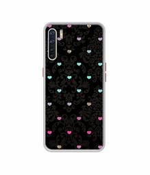 Amazon Brand - Solimo Designer Heart Texture UV Printed Soft Back Case Mobile Cover for Oppo A91