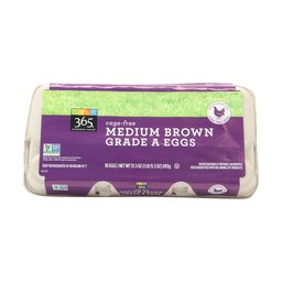 365 Everyday Value, Cage-Free Non-GMO Medium Brown Grade A Eggs, 18 ct