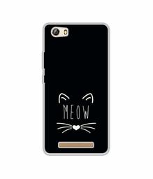 Amazon Brand - Solimo Designer Meow UV Printed Soft Back Case Mobile Cover for Gionee Marathon M5 lite