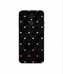 Amazon Brand - Solimo Designer Heart Texture 3D Printed Hard Back Case Mobile Cover for LG Q7