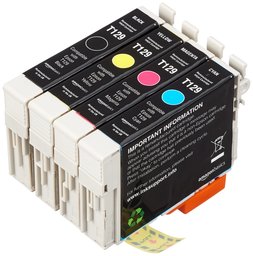 AmazonBasics Remanufactured Ink Cartridge Replacement for Epson Apple T1295 4 Colour Multipack