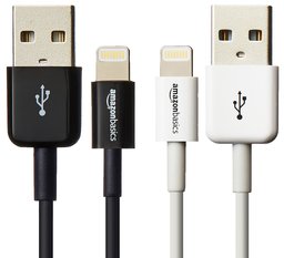 AmazonBasics Apple Certified Lightning to USB Cable (2-Pack) - 6 Feet