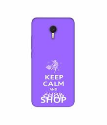 Amazon Brand - Solimo Designer Keep Calm and Shop 3D Printed Hard Back Case Mobile Cover for Meizu M3 Note