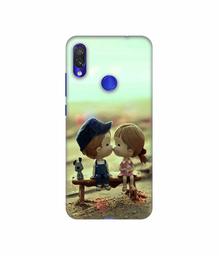 Amazon Brand - Solimo Designer Love Couples Pattern 3D Printed Hard Back Case Mobile Cover for Mi Redmi 7