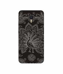 Amazon Brand - Solimo Designer White Peacock Rangoli 3D Printed Hard Back Case Mobile Cover for Meizu M3 Note