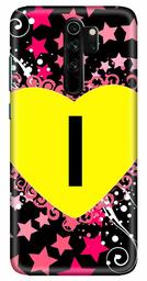 Amazon Brand - Solimo Designer Heart Pattern Alphabet-I 3D Printed Hard Back Case Mobile Cover for Xiaomi Redmi Note 8 Pro