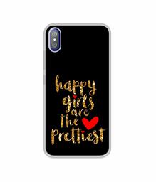 Amazon Brand - Solimo Designer Happy Girls are The Prettiest UV Printed Soft Back Case Mobile Cover for i Kall K8