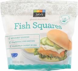 365 Everyday Value, Wild-Caught Breaded Fish Squares (Frozen), 32 oz