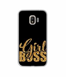 Amazon Brand - Solimo Designer Sparkle Girl Boss UV Printed Soft Back Case Mobile Cover for Samsung Galaxy J4