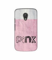 Amazon Brand - Solimo Designer Pink 3D Printed Hard Back Case Mobile Cover for Motorola Moto G 2nd Generation