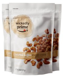 Coconut Toffee Roasted Cashews, 8oz (Pack of 3)