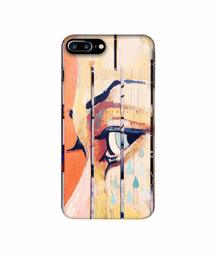 Amazon Brand - Solimo Designer Potrat On Wood 3D Printed Hard Back Case Mobile Cover for Apple iPhone 7 Plus