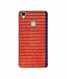 Amazon Brand - Solimo Designer Red and Purple Brick 3D Printed Hard Back Case Mobile Cover for Vivo V3