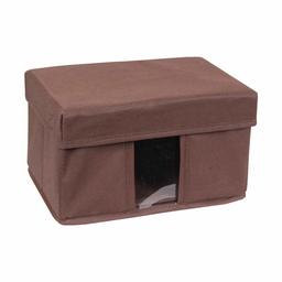 Amazon Brand - Solimo Fabric Rectangular Storage Box, Medium, Set of 1, Brown