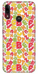 Amazon Brand - Solimo Designer Alphabet Pattern Design 3D Printed Hard Back Case Mobile Cover for Motorola Moto E6s / Motorola Moto E6 Plus