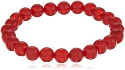 stretch smooth round 8mm red agate 7.5