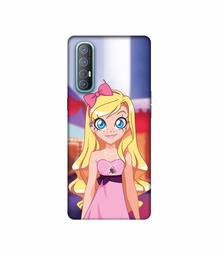 Amazon Brand - Solimo Designer Small Princess Vector 3D Printed Hard Back Case Mobile Cover for Oppo Reno 3 Pro