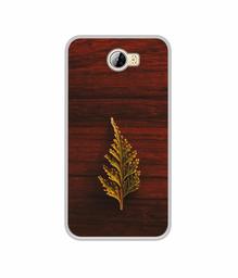 Amazon Brand - Solimo Designer Leaf on Wood UV Printed Soft Back Case Mobile Cover for Huawei Honor Bee 4G