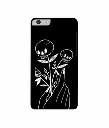 Amazon Brand - Solimo Designer Skull Flower 3D Printed Hard Back Case Mobile Cover for Micromax Canvas Knight 2 E471