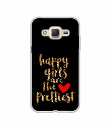 Amazon Brand - Solimo Designer Happy Girls are The Prettiest UV Printed Soft Back Case Mobile Cover for Samsung Galaxy J2