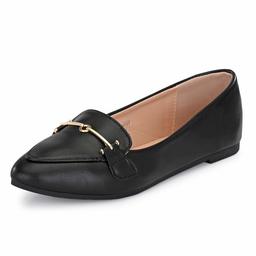 Flavia Women's Black Ballet Flats-9 UK (40 EU) (10 US) (FK/WQ008/BLK)