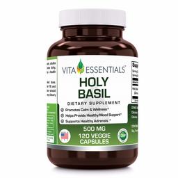 Vita Essentials Holy Basil 500 Mg Veggie Capsules, 120 Count