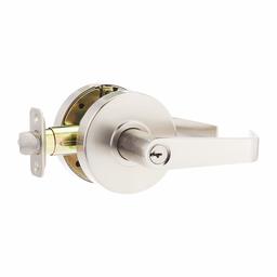 AmazonCommercial Grade 2 Commercial Duty Door Lever-Entry Lockset, Satin Nickel Finish, 4-Pack