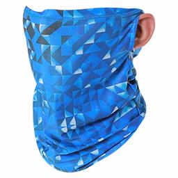 Neck Gaiter Ear Loops, Hissox Summer Cool Breathable Lightweight Balaclava Bandana Headwear Face Cover Scarf 1 Pcs Blue Camouflage