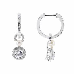 [Find] Amazon Collection Rhodium Plated suta-ringusiruba-kuriakyu-bikkuzirukonia and White Culture Freshwater pa-rudoroppupiasu Binaural Headset for Stud Earrings jee00285 _ 110mx00jd00 