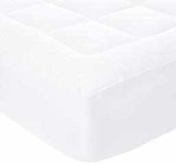 AmazonBasics Down-Alternative Mattress Topper with Cotton Shell