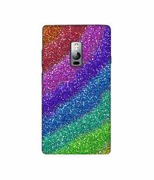 Amazon Brand - Solimo Designer Multicolor Sparkle 3D Printed Hard Back Case Mobile Cover for OnePlus 2