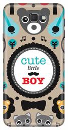 Amazon Brand - Solimo Designer Cute Little Boy Grey Pattern 3D Printed Hard Back Case Mobile Cover for Samsung Galaxy J7 Prime